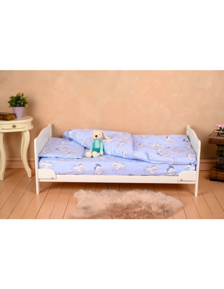 BN-BONAD12CM01AL,BabyNeeds - Patut din lemn Nadia transformabil pentru bebe si junior, 140x70 cm, Din lemn de pin si mdf, Stabil