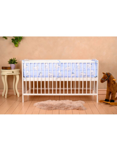 BN-BONAD12CM01AL,BabyNeeds - Patut din lemn Nadia transformabil pentru bebe si junior, 140x70 cm, Din lemn de pin si mdf, Stabil