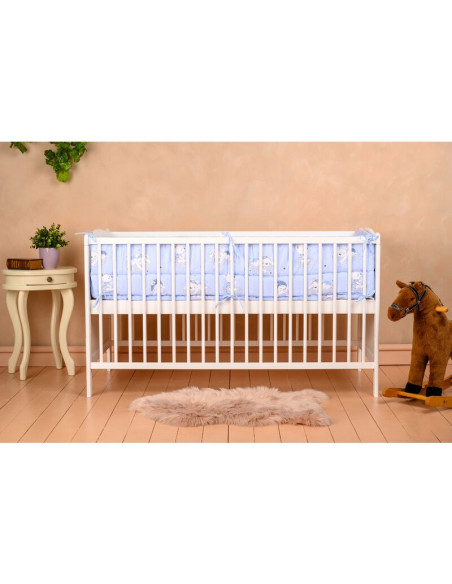 BN-BONAD12CM01AL,BabyNeeds - Patut din lemn Nadia transformabil pentru bebe si junior, 140x70 cm, Din lemn de pin si mdf, Stabil