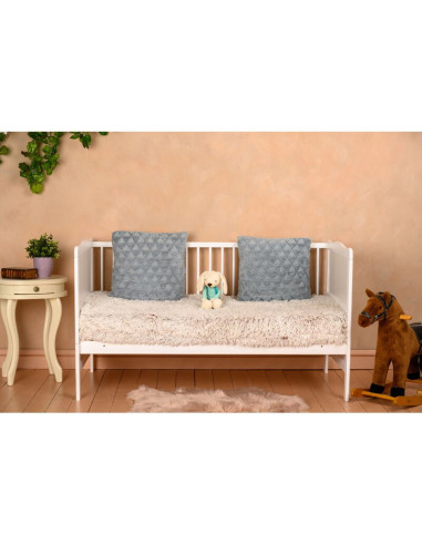 BN-BONAD12CM01AL,BabyNeeds - Patut din lemn Nadia transformabil pentru bebe si junior, 140x70 cm, Din lemn de pin si mdf, Stabil