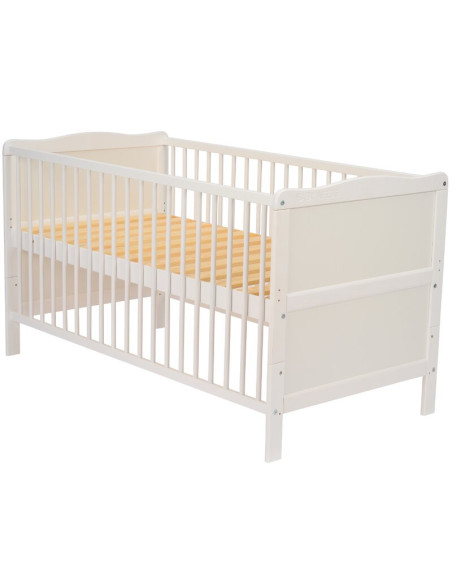 BN-BONAD12CM01AL,BabyNeeds - Patut din lemn Nadia transformabil pentru bebe si junior, 140x70 cm, Din lemn de pin si mdf, Stabil