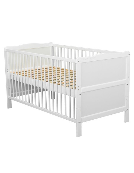 BN-BONAD12CM01AL,BabyNeeds - Patut din lemn Nadia transformabil pentru bebe si junior, 140x70 cm, Din lemn de pin si mdf, Stabil