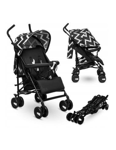 BN-LO-ELIA OSLO_BLACK/WHITE,Lionelo - Carucior sport Elia Oslo, Cu husa de picioare, Cu plasa de tantari, Conform cu standardul 