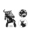 BN-LO-ELIA OSLO_BLACK/WHITE,Lionelo - Carucior sport Elia Oslo, Cu husa de picioare, Cu plasa de tantari, Conform cu standardul 