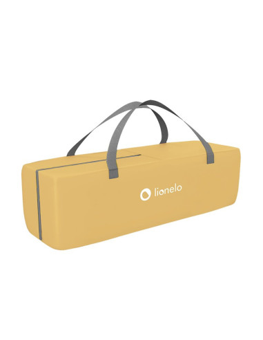 BN-LO-Sven Plus_Yellow_Scandi,Lionelo - Patut pliant cu doua nivele Sven Plus, 120x60 cm, arcada jucarii, masuta de infasat, vib