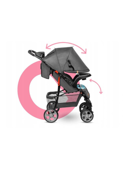 BN-LO-EMMA PLUS_BLUE_SCANDI,Lionelo - Carucior sport Emma Plus, Cu tavita, 2 Suporturi pentru pahar, Geanta accesorii, Conform c