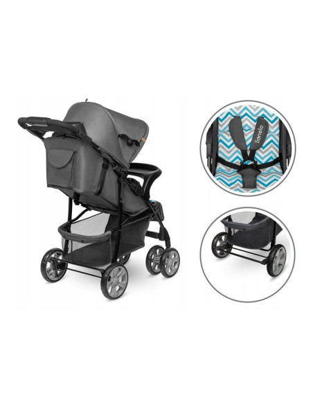 BN-LO-EMMA PLUS_BLUE_SCANDI,Lionelo - Carucior sport Emma Plus, Cu tavita, 2 Suporturi pentru pahar, Geanta accesorii, Conform c