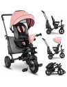 BN-LO-TRISCANDY_ROSE/GREY,Lionelo - Tricicleta Tris, Mecanism de pedalare libera, Suport picioare, Control al directiei, Scaun r