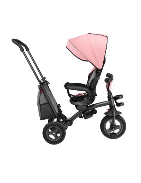 BN-LO-TRISCANDY_ROSE/GREY,Lionelo - Tricicleta Tris, Mecanism de pedalare libera, Suport picioare, Control al directiei, Scaun r