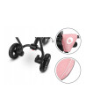 BN-LO-TRISCANDY_ROSE/GREY,Lionelo - Tricicleta Tris, Mecanism de pedalare libera, Suport picioare, Control al directiei, Scaun r