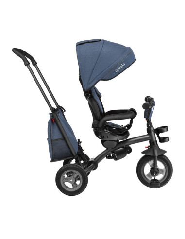 BN-LO-TRIS_JEANS,Lionelo - Tricicleta Tris, Mecanism de pedalare libera, Suport picioare, Control al directiei, Scaun reversibil