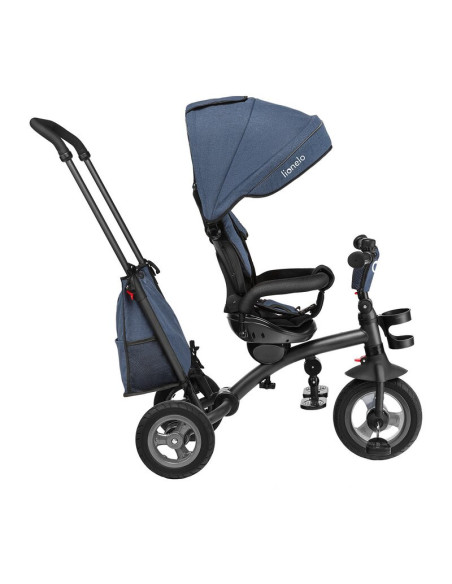 BN-LO-TRIS_JEANS,Lionelo - Tricicleta Tris, Mecanism de pedalare libera, Suport picioare, Control al directiei, Scaun reversibil