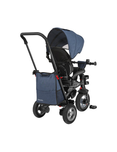 BN-LO-TRIS_JEANS,Lionelo - Tricicleta Tris, Mecanism de pedalare libera, Suport picioare, Control al directiei, Scaun reversibil