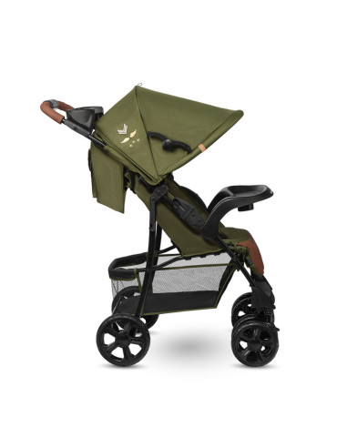 BN-LO-EMMA PLUS_FOREST_GREEN,Lionelo - Carucior sport Emma Plus, Cu tavita, 2 Suporturi pentru pahar, Geanta accesorii, Conform 