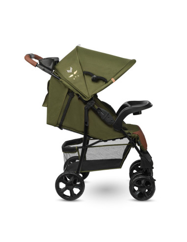 BN-LO-EMMA PLUS_FOREST_GREEN,Lionelo - Carucior sport Emma Plus, Cu tavita, 2 Suporturi pentru pahar, Geanta accesorii, Conform 