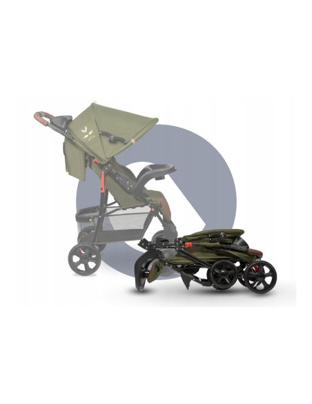 BN-LO-EMMA PLUS_FOREST_GREEN,Lionelo - Carucior sport Emma Plus, Cu tavita, 2 Suporturi pentru pahar, Geanta accesorii, Conform 