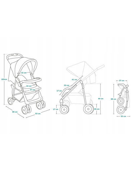 BN-LO-EMMA PLUS_FOREST_GREEN,Lionelo - Carucior sport Emma Plus, Cu tavita, 2 Suporturi pentru pahar, Geanta accesorii, Conform 
