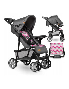 BN-LO-EMMA PLUS_PINK_SCANDI,Lionelo - Carucior sport Emma Plus, Cu tavita, 2 Suporturi pentru pahar, Geanta accesorii, Conform c 2
