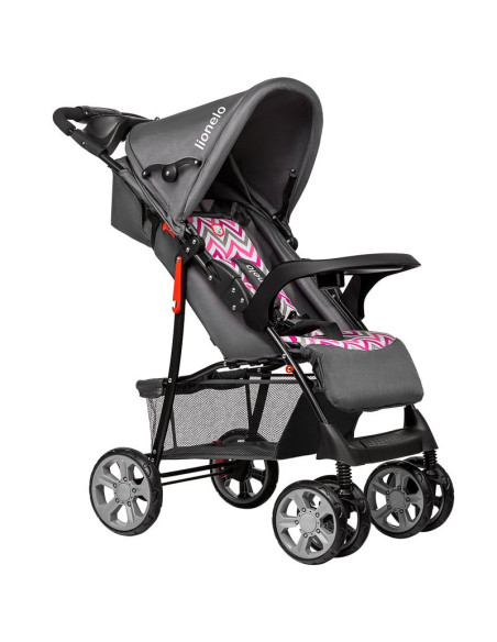 BN-LO-EMMA PLUS_PINK_SCANDI,Lionelo - Carucior sport Emma Plus, Cu tavita, 2 Suporturi pentru pahar, Geanta accesorii, Conform c