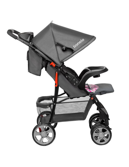 BN-LO-EMMA PLUS_PINK_SCANDI,Lionelo - Carucior sport Emma Plus, Cu tavita, 2 Suporturi pentru pahar, Geanta accesorii, Conform c