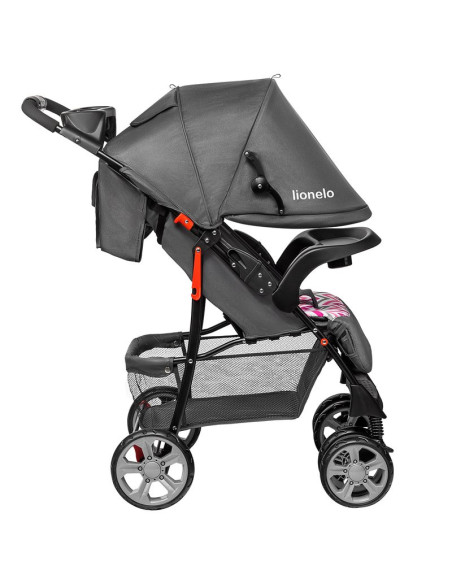 BN-LO-EMMA PLUS_PINK_SCANDI,Lionelo - Carucior sport Emma Plus, Cu tavita, 2 Suporturi pentru pahar, Geanta accesorii, Conform c