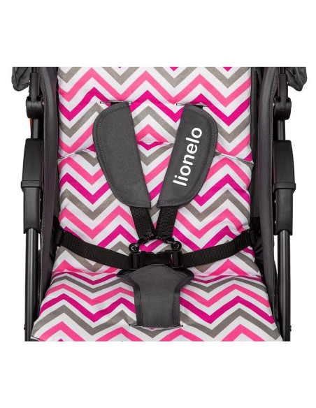BN-LO-EMMA PLUS_PINK_SCANDI,Lionelo - Carucior sport Emma Plus, Cu tavita, 2 Suporturi pentru pahar, Geanta accesorii, Conform c