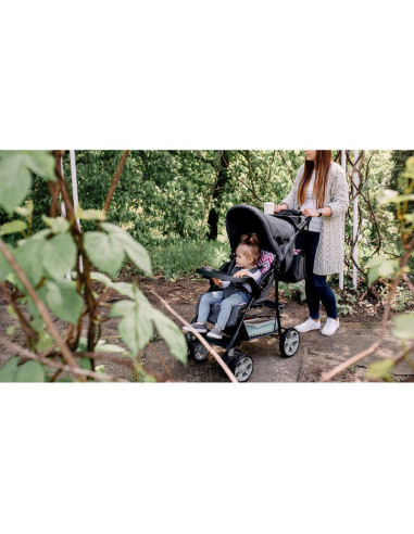 BN-LO-EMMA PLUS_PINK_SCANDI,Lionelo - Carucior sport Emma Plus, Cu tavita, 2 Suporturi pentru pahar, Geanta accesorii, Conform c