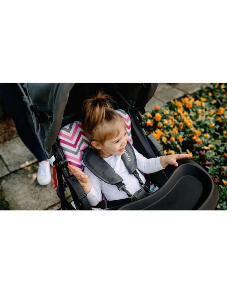 BN-LO-EMMA PLUS_PINK_SCANDI,Lionelo - Carucior sport Emma Plus, Cu tavita, 2 Suporturi pentru pahar, Geanta accesorii, Conform c