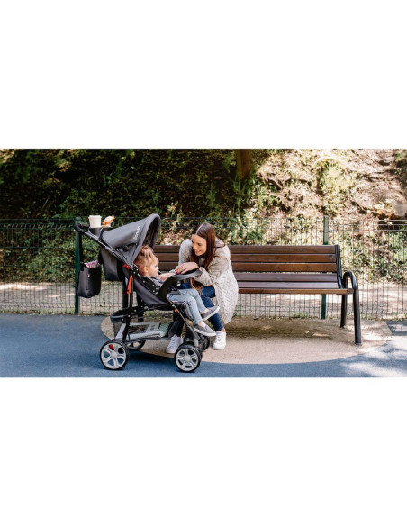 BN-LO-EMMA PLUS_PINK_SCANDI,Lionelo - Carucior sport Emma Plus, Cu tavita, 2 Suporturi pentru pahar, Geanta accesorii, Conform c