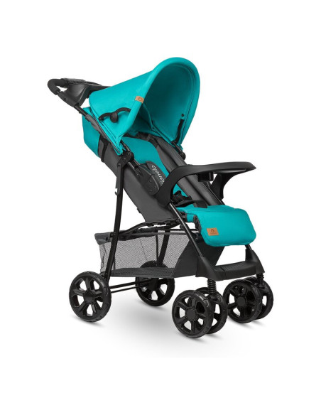 BN-LO-EMMA PLUS_VIVID_TURQUOISE,Lionelo - Carucior sport Emma Plus, Cu tavita, 2 Suporturi pentru pahar, Geanta accesorii, Confo