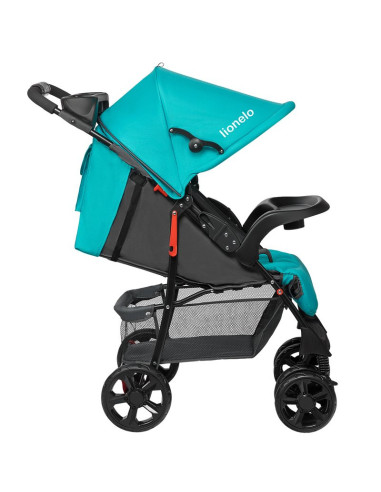 BN-LO-EMMA PLUS_VIVID_TURQUOISE,Lionelo - Carucior sport Emma Plus, Cu tavita, 2 Suporturi pentru pahar, Geanta accesorii, Confo