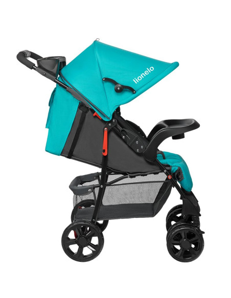 BN-LO-EMMA PLUS_VIVID_TURQUOISE,Lionelo - Carucior sport Emma Plus, Cu tavita, 2 Suporturi pentru pahar, Geanta accesorii, Confo