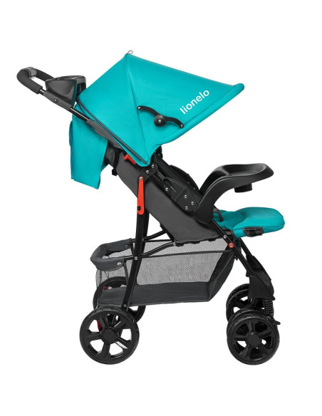 BN-LO-EMMA PLUS_VIVID_TURQUOISE,Lionelo - Carucior sport Emma Plus, Cu tavita, 2 Suporturi pentru pahar, Geanta accesorii, Confo