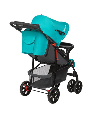 BN-LO-EMMA PLUS_VIVID_TURQUOISE,Lionelo - Carucior sport Emma Plus, Cu tavita, 2 Suporturi pentru pahar, Geanta accesorii, Confo