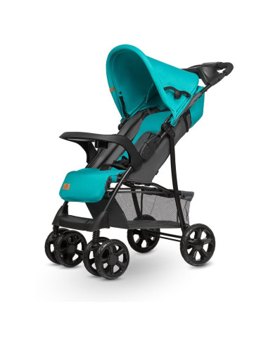 BN-LO-EMMA PLUS_VIVID_TURQUOISE,Lionelo - Carucior sport Emma Plus, Cu tavita, 2 Suporturi pentru pahar, Geanta accesorii, Confo