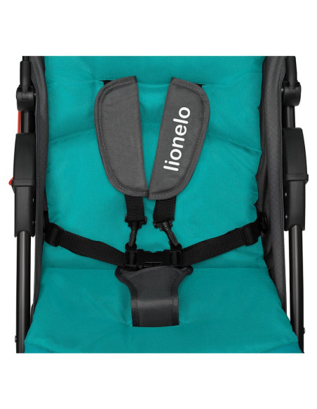 BN-LO-EMMA PLUS_VIVID_TURQUOISE,Lionelo - Carucior sport Emma Plus, Cu tavita, 2 Suporturi pentru pahar, Geanta accesorii, Confo