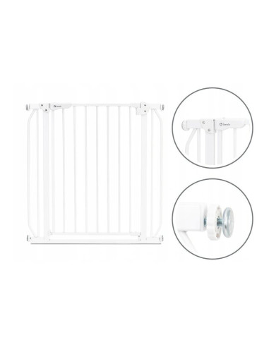 BN-LO-TRUUS SLIM_WHITE,Lionelo - Poarta de siguranta prin presiune Truus Slim, 105 cm, Conform cu standardul europeane de securi