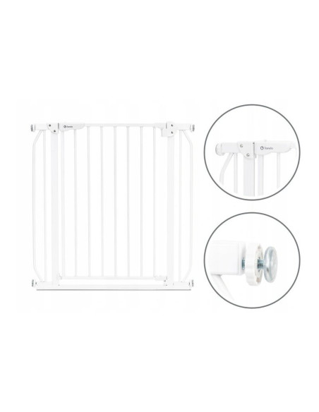 BN-LO-TRUUS SLIM_WHITE,Lionelo - Poarta de siguranta prin presiune Truus Slim, 105 cm, Conform cu standardul europeane de securi