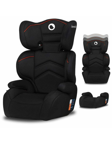 BN-LO-LARS_SPORTY_BLACK,Lionelo - Scaun auto Lars Sporty Spatar detasabil, 15-36 Kg, Conform cu standardul european de securitat