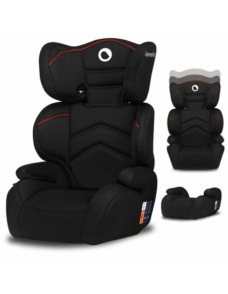 BN-LO-LARS_SPORTY_BLACK,Lionelo - Scaun auto Lars Sporty Spatar detasabil, 15-36 Kg, Conform cu standardul european de securitat