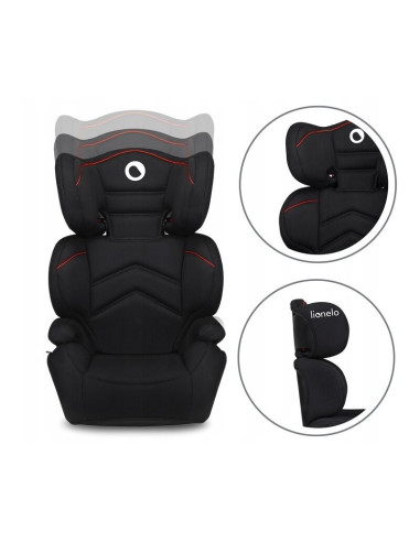 BN-LO-LARS_SPORTY_BLACK,Lionelo - Scaun auto Lars Sporty Spatar detasabil, 15-36 Kg, Conform cu standardul european de securitat