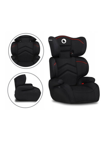 BN-LO-LARS_SPORTY_BLACK,Lionelo - Scaun auto Lars Sporty Spatar detasabil, 15-36 Kg, Conform cu standardul european de securitat