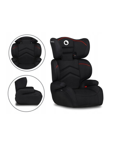 BN-LO-LARS_SPORTY_BLACK,Lionelo - Scaun auto Lars Sporty Spatar detasabil, 15-36 Kg, Conform cu standardul european de securitat