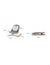 BN-LO-ROSA_STONE_GREY/BLACK,Lionelo - Sezlong Rosa Stone, Pliabil, Spatar reglabil, Pozitie de somn, Rotire 90 grade, din Lemn, 