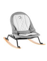 BN-LO-ROSA_STONE_GREY/BLACK,Lionelo - Sezlong Rosa Stone, Pliabil, Spatar reglabil, Pozitie de somn, Rotire 90 grade, din Lemn, 