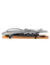 BN-LO-ROSA_STONE_GREY/BLACK,Lionelo - Sezlong Rosa Stone, Pliabil, Spatar reglabil, Pozitie de somn, Rotire 90 grade, din Lemn, 