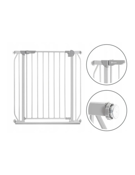 BN-LO-TRUUSSLIM_GREY,Lionelo - Poarta de siguranta prin presiune Truus Slim, 105 cm, Conform cu standardul european de securitat