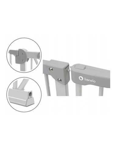 BN-LO-TRUUSSLIM_GREY,Lionelo - Poarta de siguranta prin presiune Truus Slim, 105 cm, Conform cu standardul european de securitat