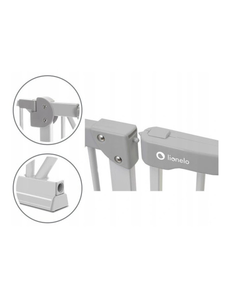 BN-LO-TRUUSSLIM_GREY,Lionelo - Poarta de siguranta prin presiune Truus Slim, 105 cm, Conform cu standardul european de securitat