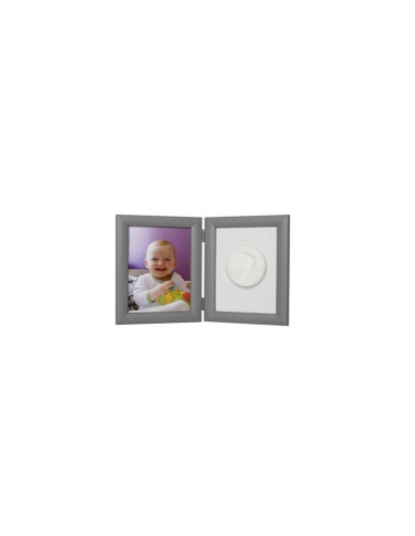 BN-BH_MF_Silver,Baby HandPrint - Kit mulaj Memory Frame, Cu rama foto 13x18 cm, Non-toxic, Conform cu standardul european de sig